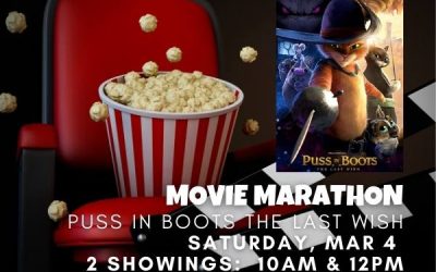 Movie Marathon: Puss in Boots March 4