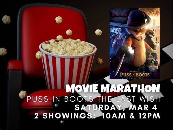 Movie Marathon: Puss in Boots March 4